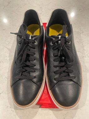 Cole Haan GrandPro Topspin Black Leather Sneakers